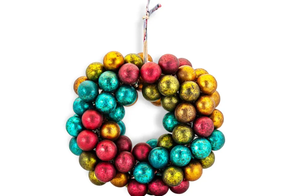 Mini Oko Bauble Wreath - Mixed Matt