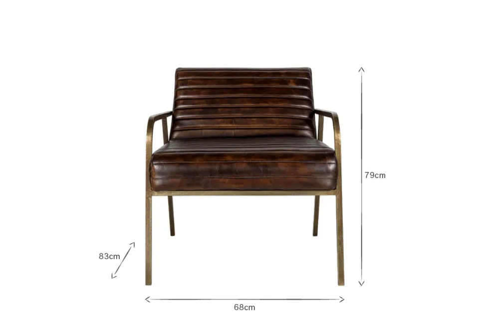 Mirai Ribbed Leather Armchair