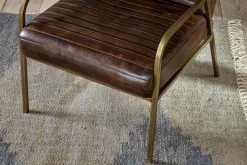 Mirai Ribbed Leather Armchair