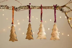 Mishti Tree Baubles - Antique Brass - Large (Set of 4)