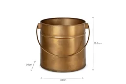 Mosat Iron Fireside Bucket - Antique Brass