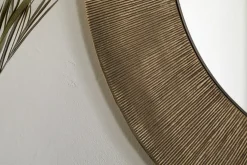 Moto Round Mirror - Antique Brass