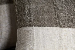 Munir Linen Cushion Cover - Charcoal