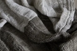Munir Linen Throw - Charcoal
