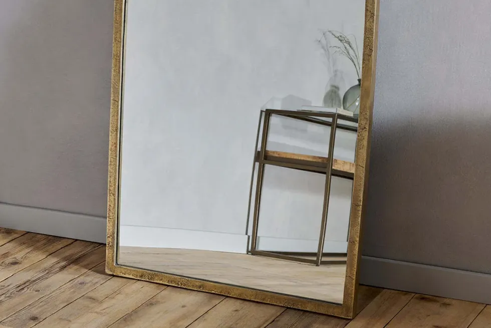 Murwara Full Length Arched Mirror - Antique Brass