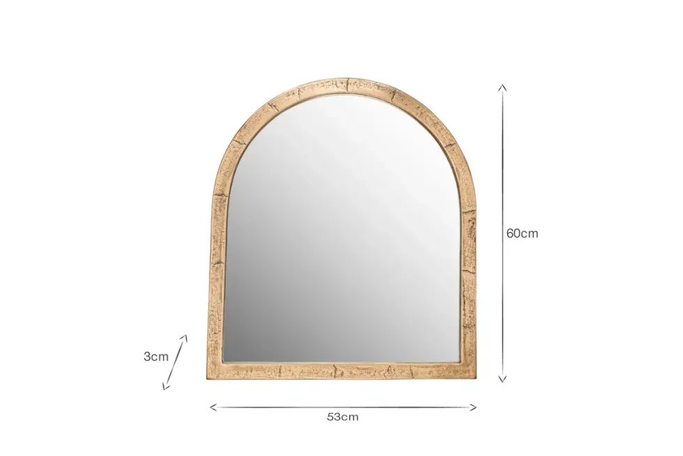 Murwara Wall Mirror - Antique Brass