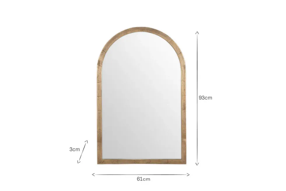 Murwara Wall Mirror - Antique Brass