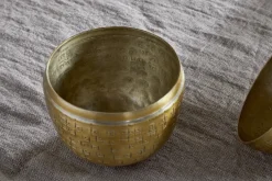 Mutti Hammered Opening Egg - Antique Brass