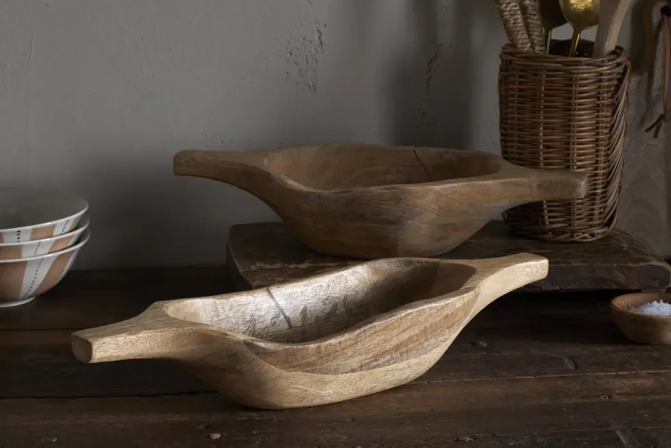 Naashta Handled Serving Bowl - Natural