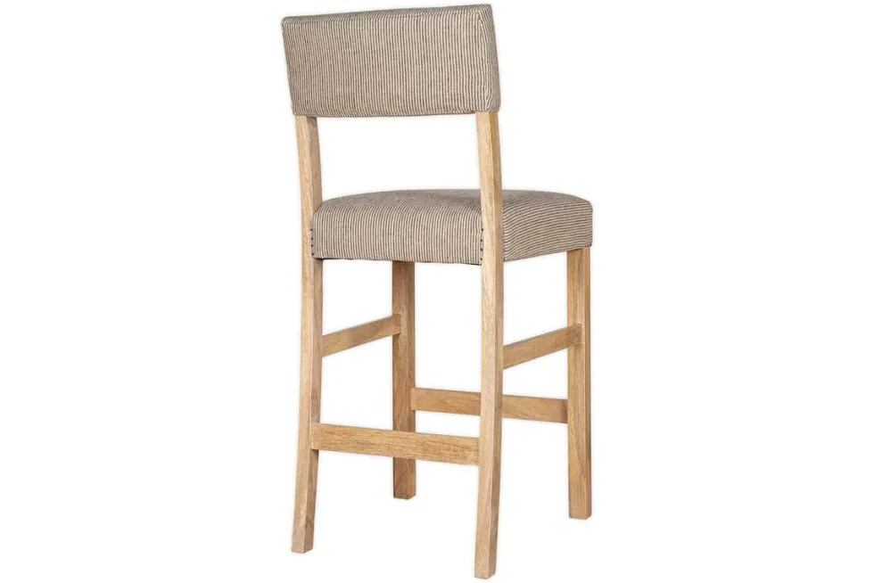 Nadeeka Linen Upholstered Counter Chair - Soft Grey