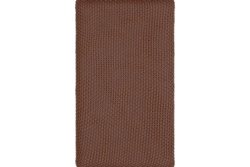 Nahan Moss Stitch Cotton Throw - Rust