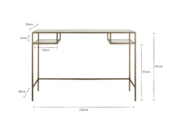 Nakuru Iron & Glass Console Table