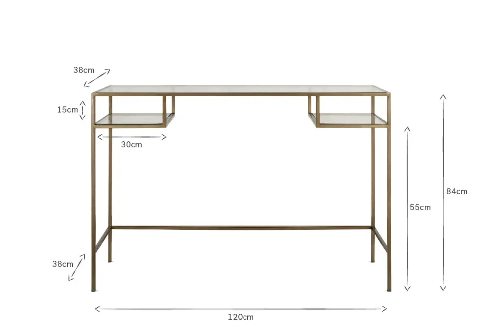 Nakuru Iron & Glass Console Table
