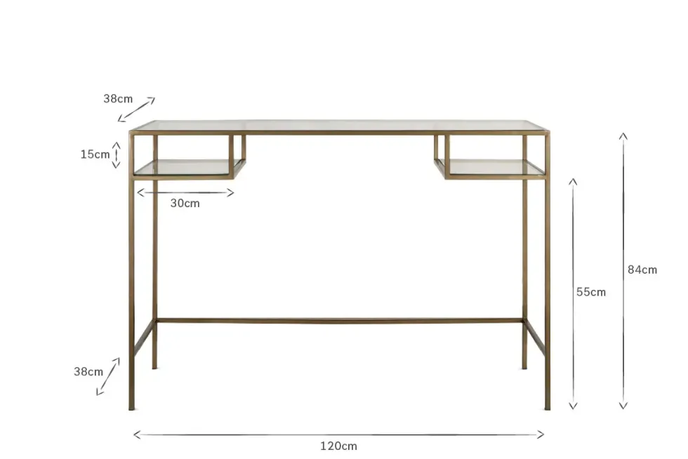 Nakuru Iron & Glass Console Table