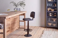 Narwana Bar Chair - Aged Black