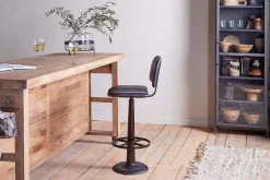 Narwana Bar Chair - Aged Black