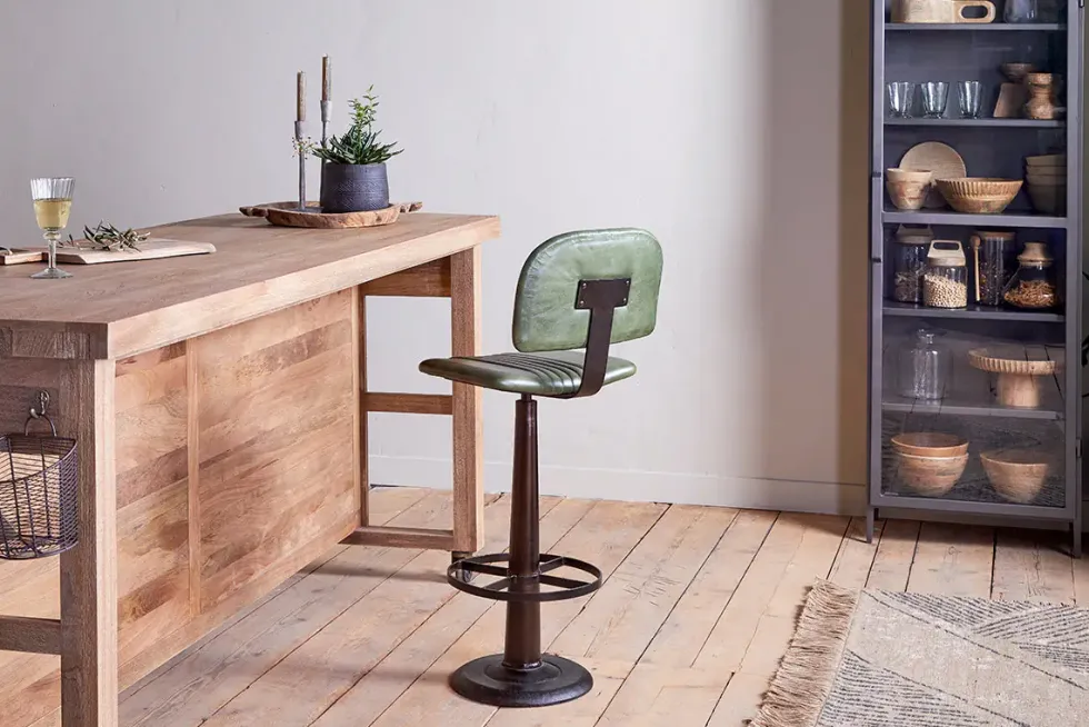 Narwana Bar Chair - Rich Green