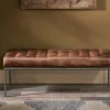 Nasan Leather Upholstered Bench