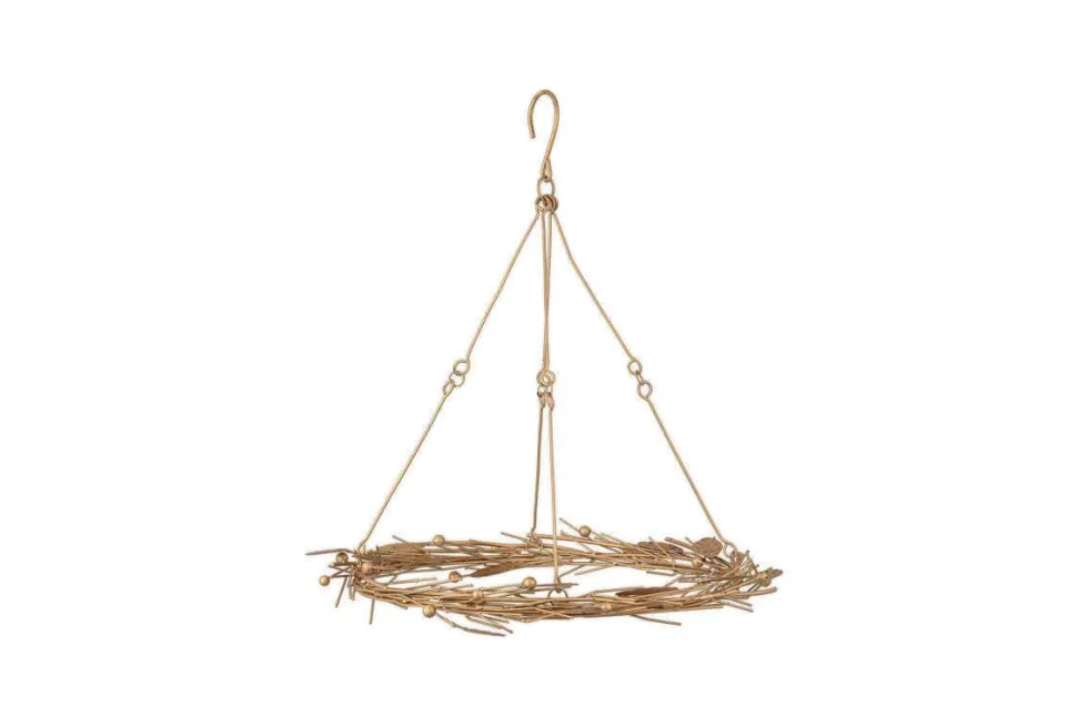 Natesa Hanging Wreath - Brass