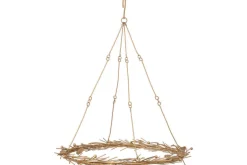 Natesa Hanging Wreath - Brass