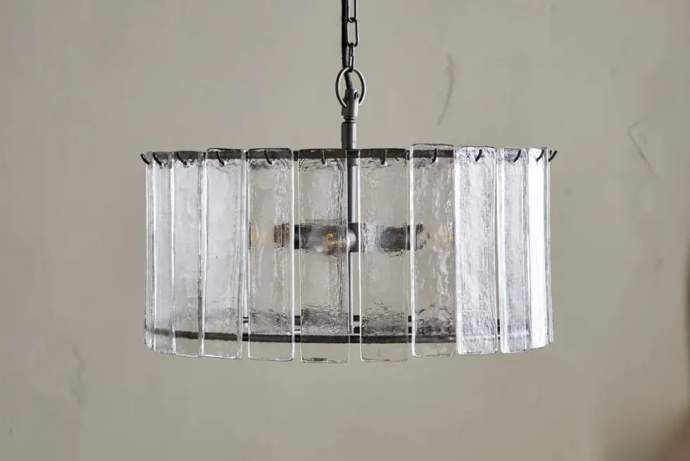 Nauka Statement Pendant - Aged Bronze & Clear