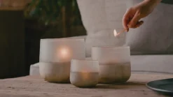 Ngolo Tealight Holder - Aged Smoke