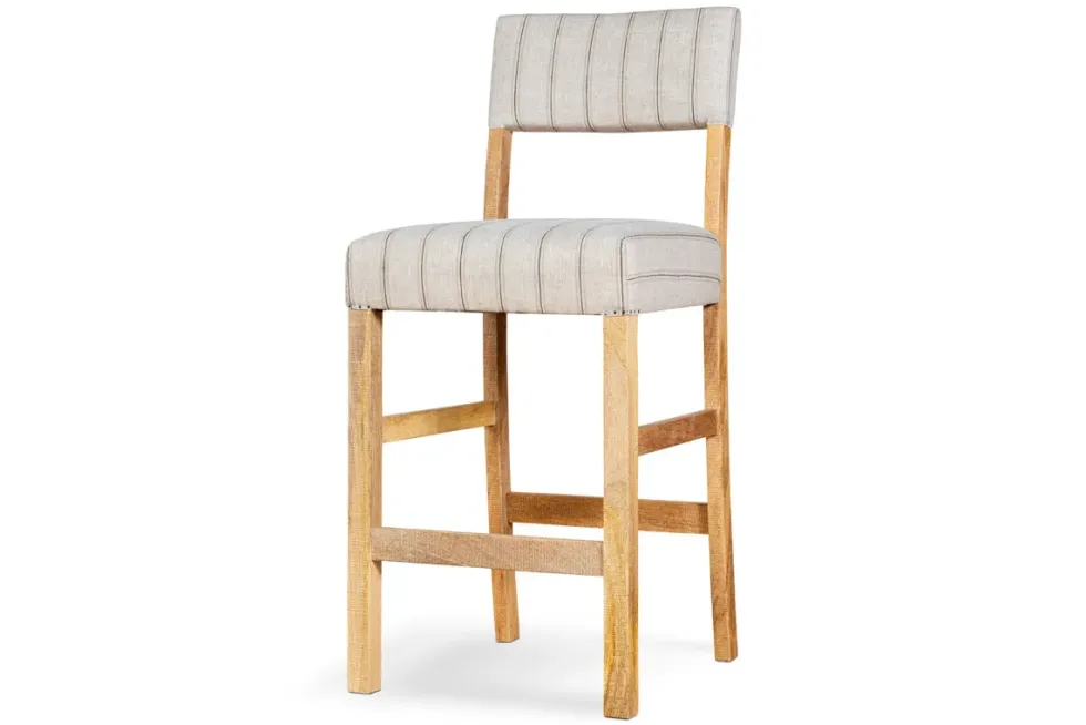 Nidhi Linen Upholstered Counter Chair - Natural