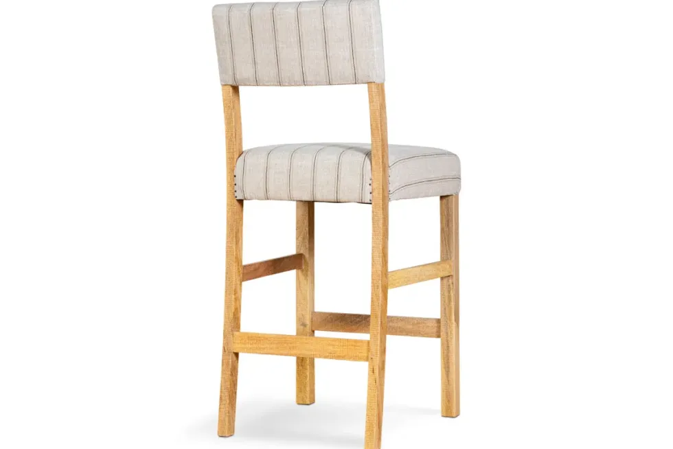 Nidhi Linen Upholstered Counter Chair - Natural
