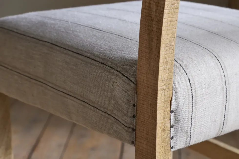 Nidhi Linen Upholstered Counter Chair - Natural