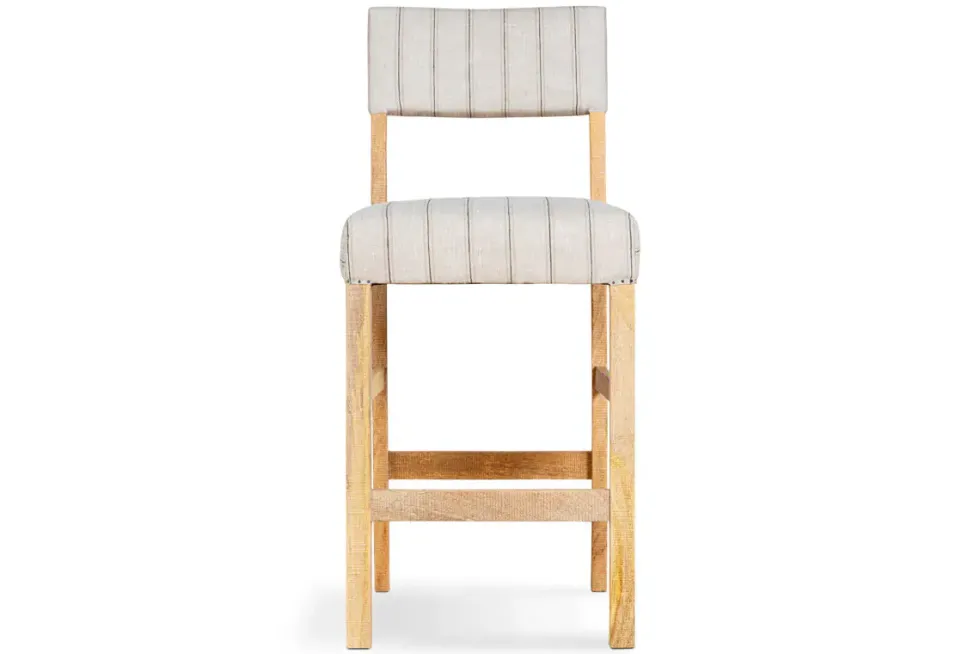 Nidhi Linen Upholstered Counter Chair - Natural