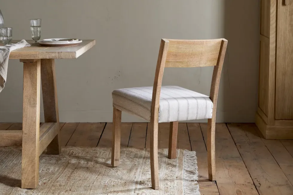 Nidhi Linen Upholstered Dining Chair - Natural