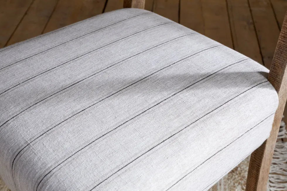 Nidhi Linen Upholstered Dining Chair - Natural