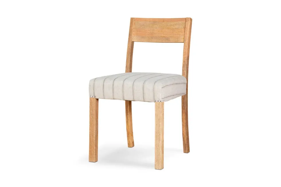 Nidhi Linen Upholstered Dining Chair - Natural
