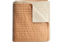 Nidra Velvet & Linen Bed Quilt - Dusty Pink