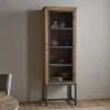 Nirvi Mango Wood & Iron Tall Cabinet - Black