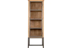 Nirvi Mango Wood & Iron Tall Cabinet - Black