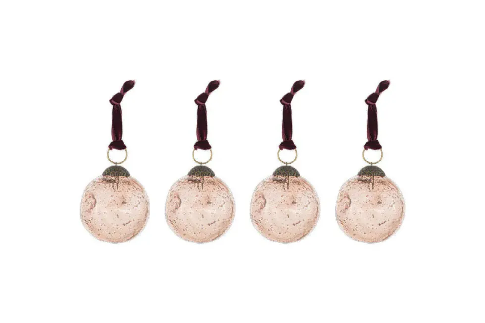 Nishan Pinched Baubles - Copper (Set of 4)