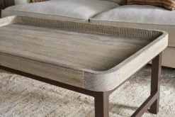 Nisha Reclaimed Wood & Iron Coffee Table - Natural