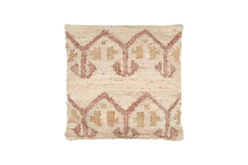 Nuvali Cotton & Jute Cushion Cover - Rust