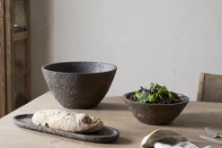 Nyati Wooden Serving Bowl - Dark Brown - Large