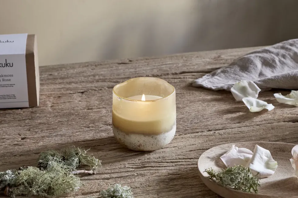 Oakmoss & Rose 1 Wick Scented Candle - Yellow - 1 Wick