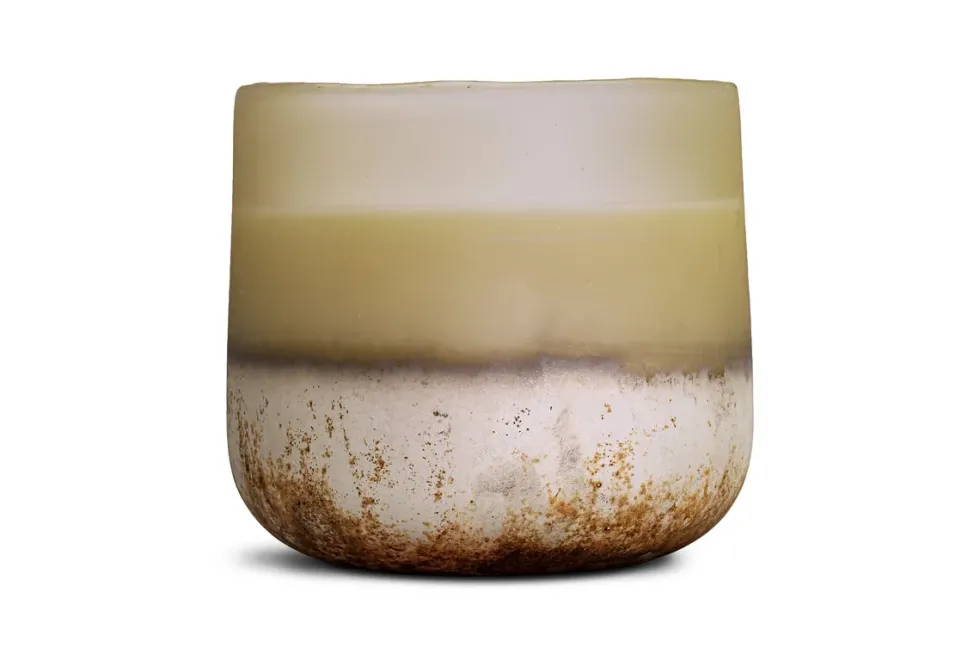 Oakmoss & Rose 3 Wick Scented Candle - Yellow - 3 Wick