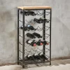 Obra Industrial Wine Rack - Mango Wood & Iron - Large