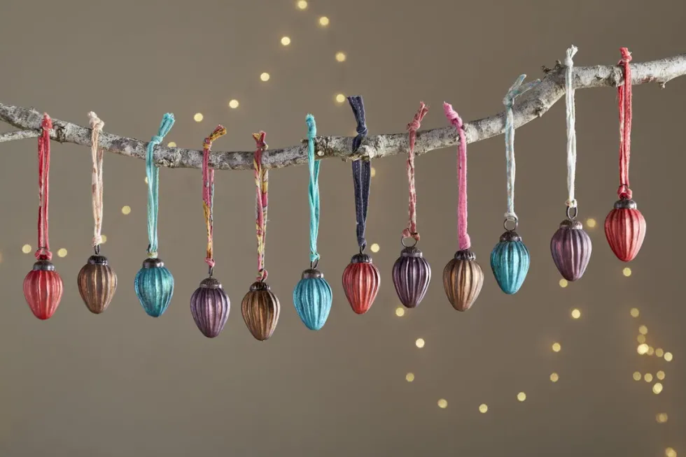 Oko Mini Drop Baubles - Mixed Matt - (Set of 12)