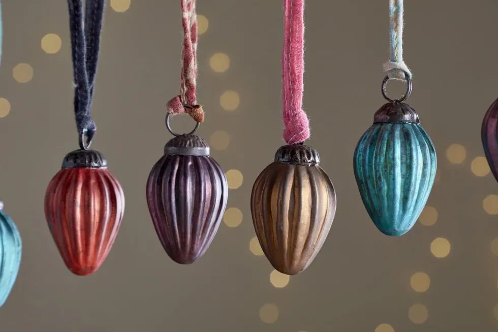 Oko Mini Drop Baubles - Mixed Matt - (Set of 12)