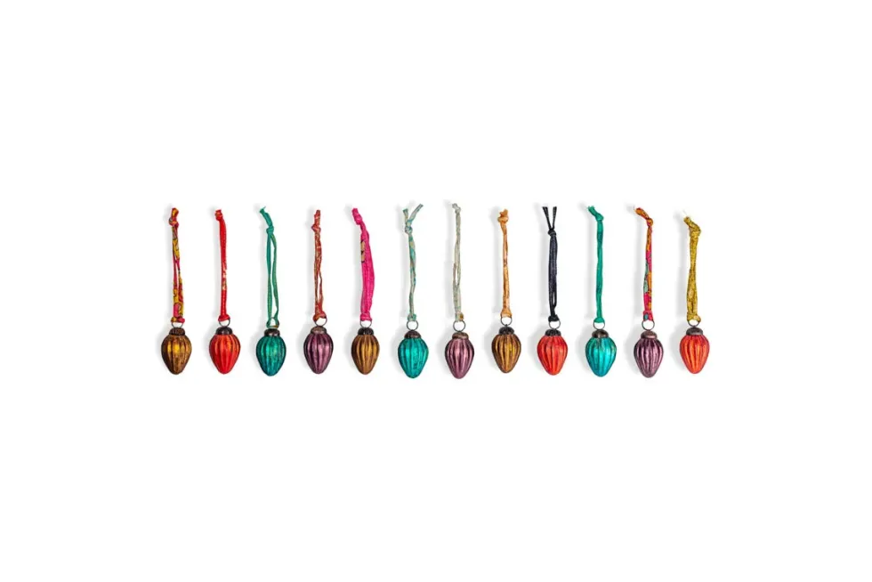 Oko Mini Drop Baubles - Mixed Matt - (Set of 12)