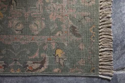 Okuta Jute Heirloom Rug - Olive Green