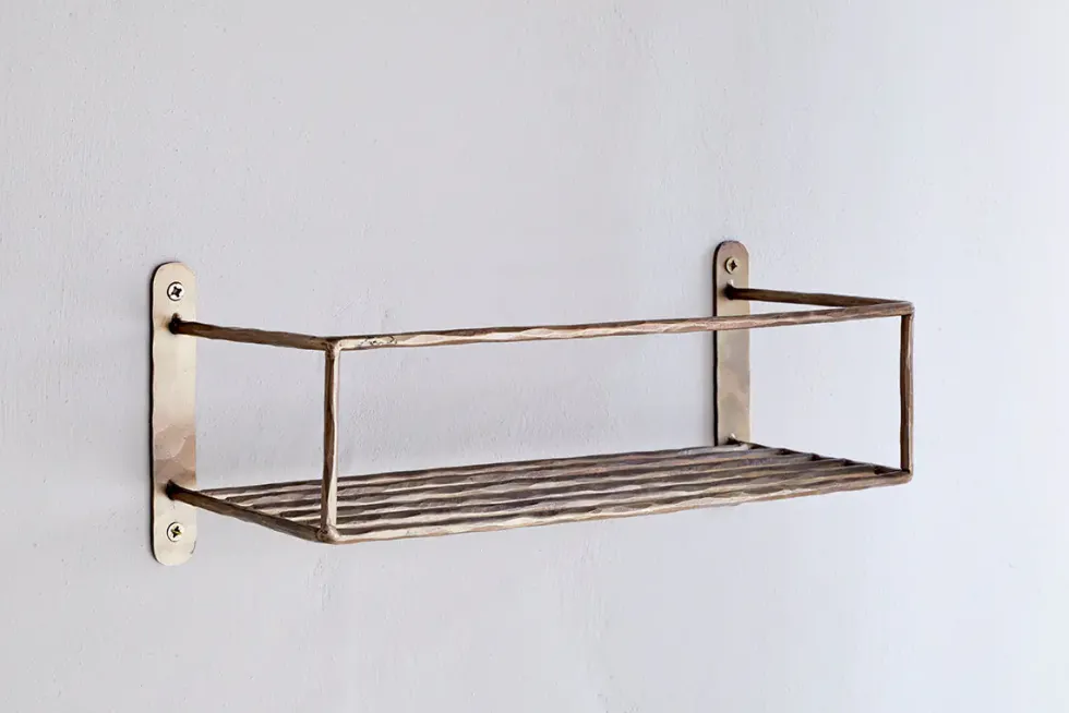 Olani Bathroom Shelf - Antique Brass