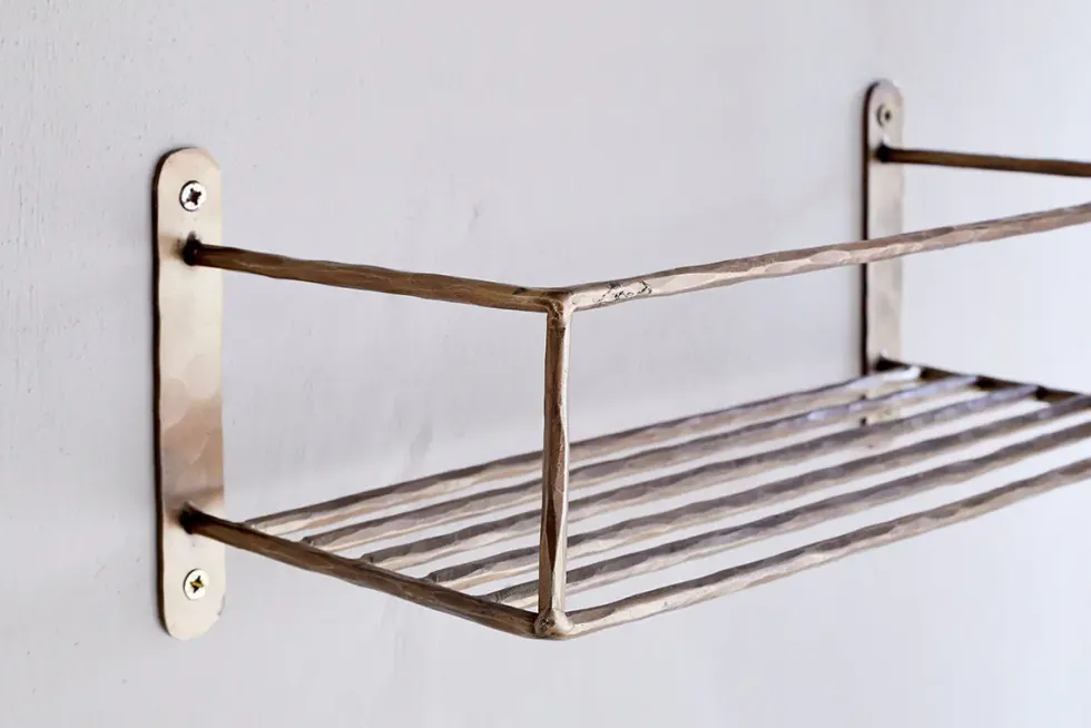 Olani Bathroom Shelf - Antique Brass