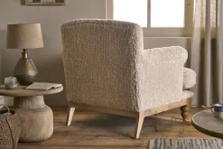Otas Teddy Cotton Armchair - Off White